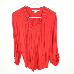 Diane von Furstenberg | Long Sleeve Blouse Orange Size 2